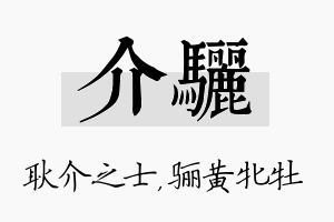 介骊名字的寓意及含义