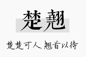 楚翘名字的寓意及含义