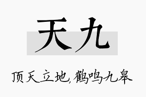 天九名字的寓意及含义