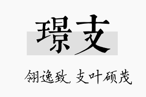 璟支名字的寓意及含义