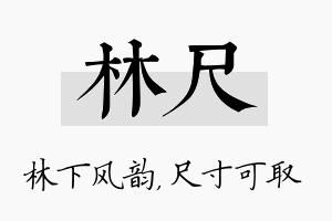 林尺名字的寓意及含义