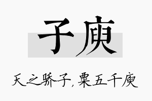 子庾名字的寓意及含义