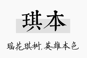 琪本名字的寓意及含义