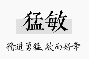 猛敏名字的寓意及含义