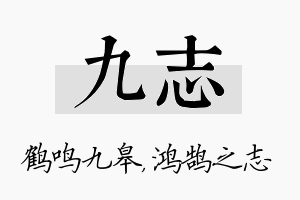 九志名字的寓意及含义