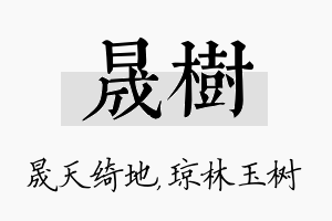 晟树名字的寓意及含义