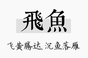 飞鱼名字的寓意及含义