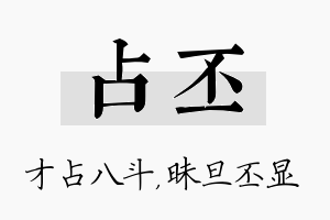 占丕名字的寓意及含义