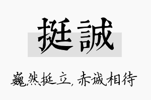 挺诚名字的寓意及含义