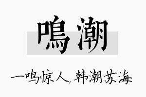 鸣潮名字的寓意及含义