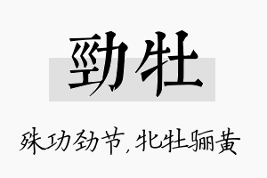 劲牡名字的寓意及含义