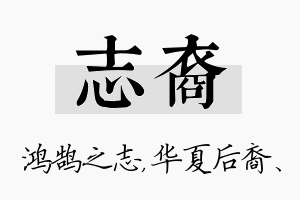 志裔名字的寓意及含义