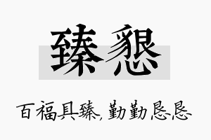 臻恳名字的寓意及含义