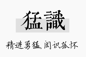 猛识名字的寓意及含义