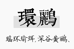 环鹂名字的寓意及含义