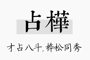 占桦名字的寓意及含义