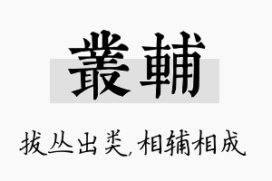 丛辅名字的寓意及含义