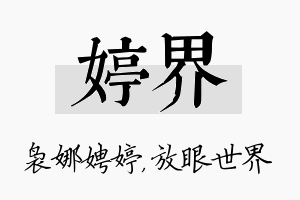 婷界名字的寓意及含义