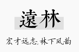 远林名字的寓意及含义