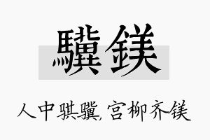 骥镁名字的寓意及含义