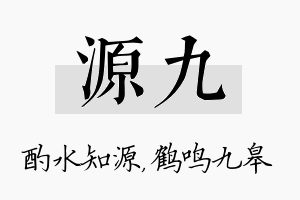 源九名字的寓意及含义