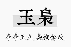 玉枭名字的寓意及含义