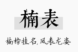 楠表名字的寓意及含义