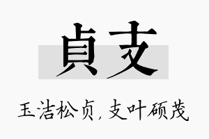 贞支名字的寓意及含义