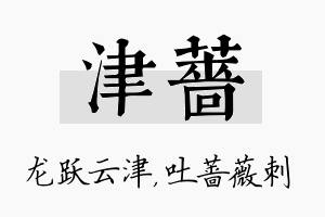 津蔷名字的寓意及含义