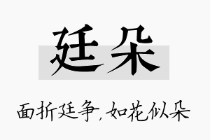 廷朵名字的寓意及含义