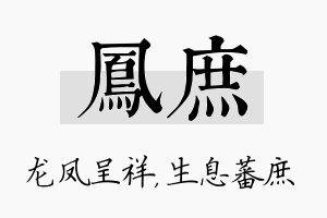 凤庶名字的寓意及含义