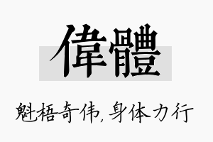 伟体名字的寓意及含义