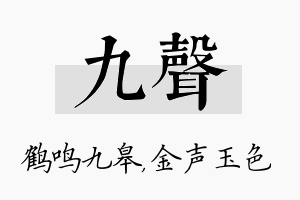 九声名字的寓意及含义