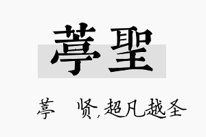 葶圣名字的寓意及含义