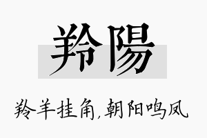 羚阳名字的寓意及含义