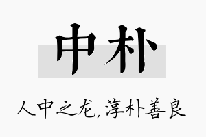 中朴名字的寓意及含义