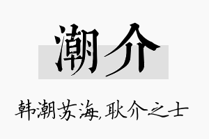 潮介名字的寓意及含义