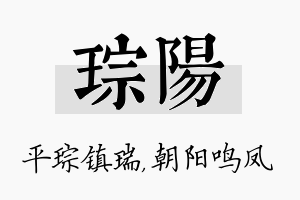 琮阳名字的寓意及含义