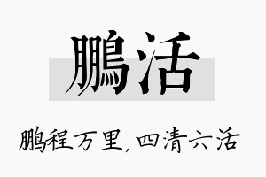 鹏活名字的寓意及含义