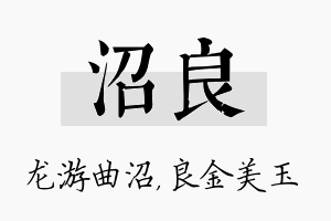 沼良名字的寓意及含义