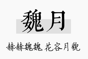 魏月名字的寓意及含义