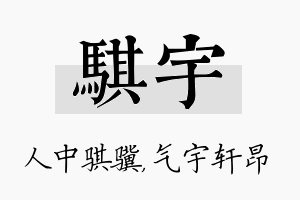 骐宇名字的寓意及含义