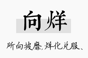 向烊名字的寓意及含义