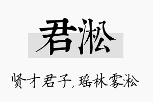 君淞名字的寓意及含义