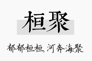 桓聚名字的寓意及含义