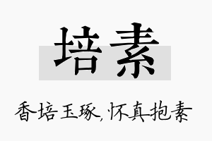 培素名字的寓意及含义