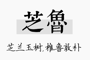 芝鲁名字的寓意及含义