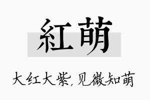 红萌名字的寓意及含义