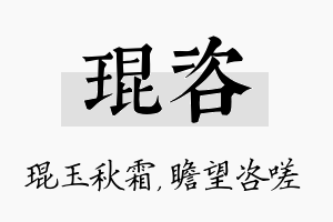 琨咨名字的寓意及含义