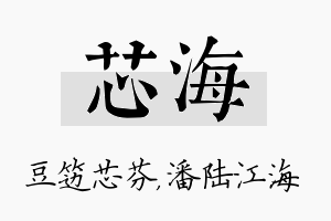 芯海名字的寓意及含义